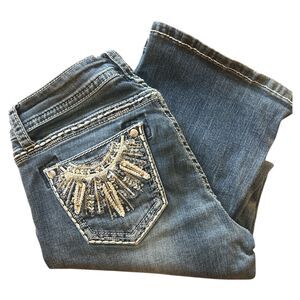 GRACE in LA Womens Size 28x30 Bootcut Embellished Jeans